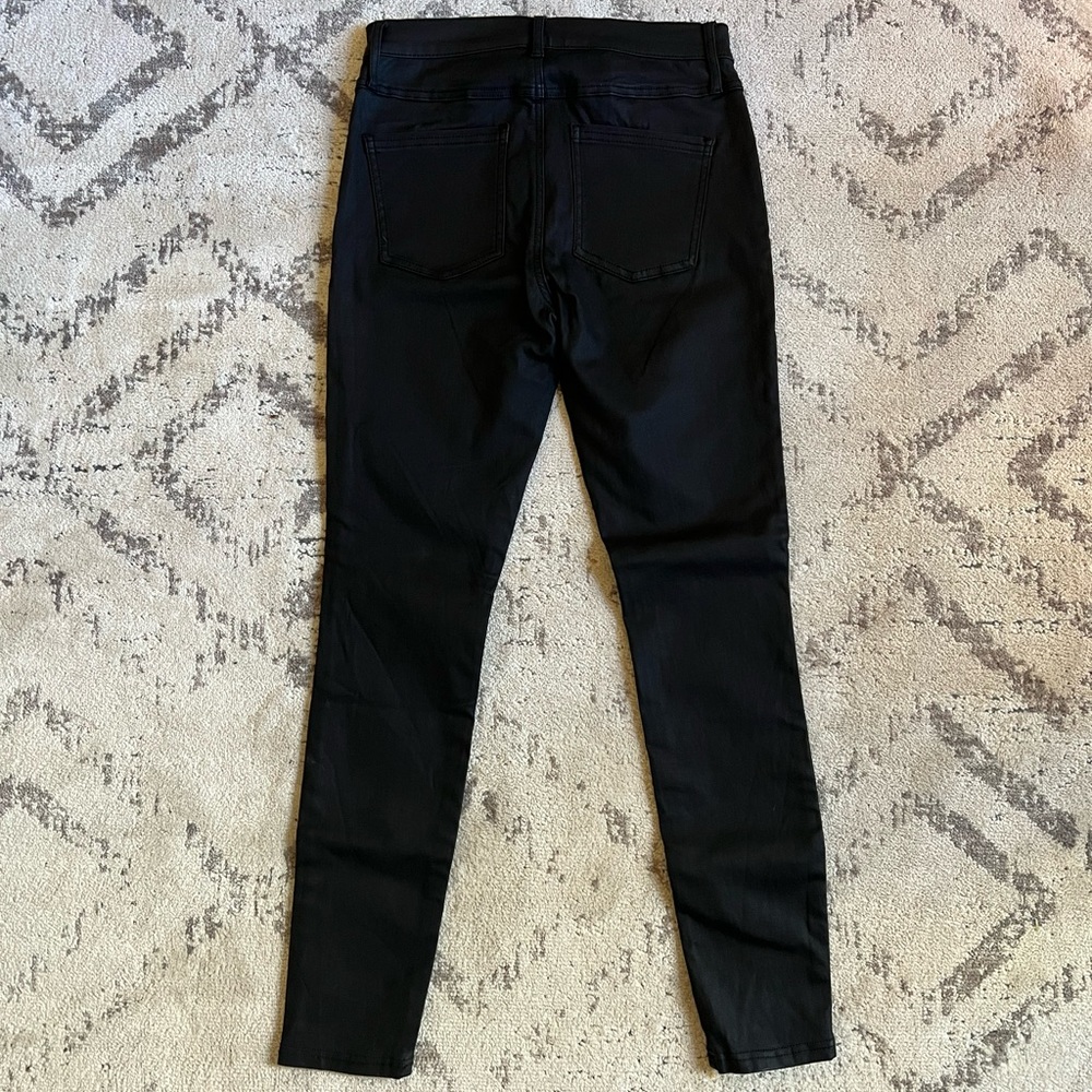 NWT CLASSIC RISE / RACHEL SKINNY / COATED BLACK DENIM - Picture 4 of 5